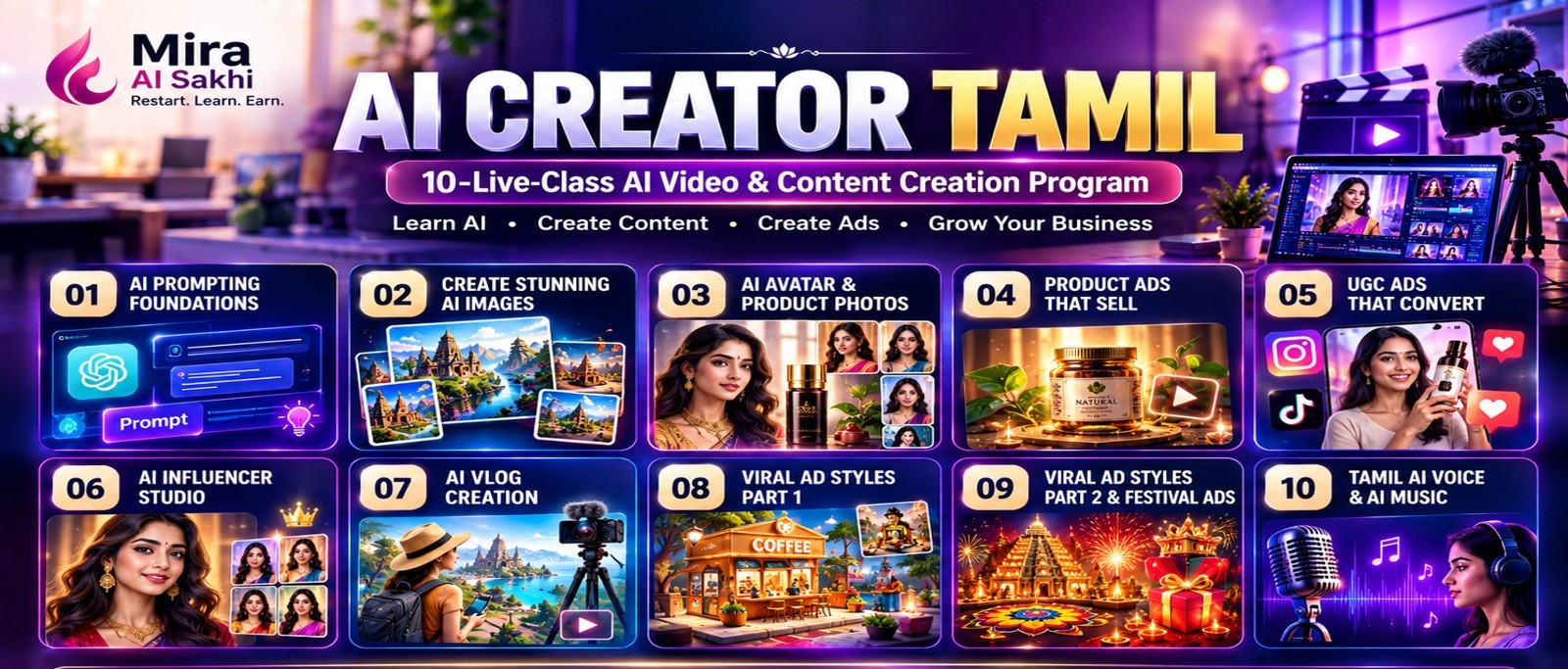 AI Creator Tamil – AI Video & Content Creation Course cover